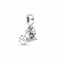 PANDORA DISNEY BAMBI AND THUMPER STERLING SILVER DANGLE WITH RED AND FANCY LIGHT BLUE CUBIC ZIRCONIA, ROYAL GREEN CR - 799647C01