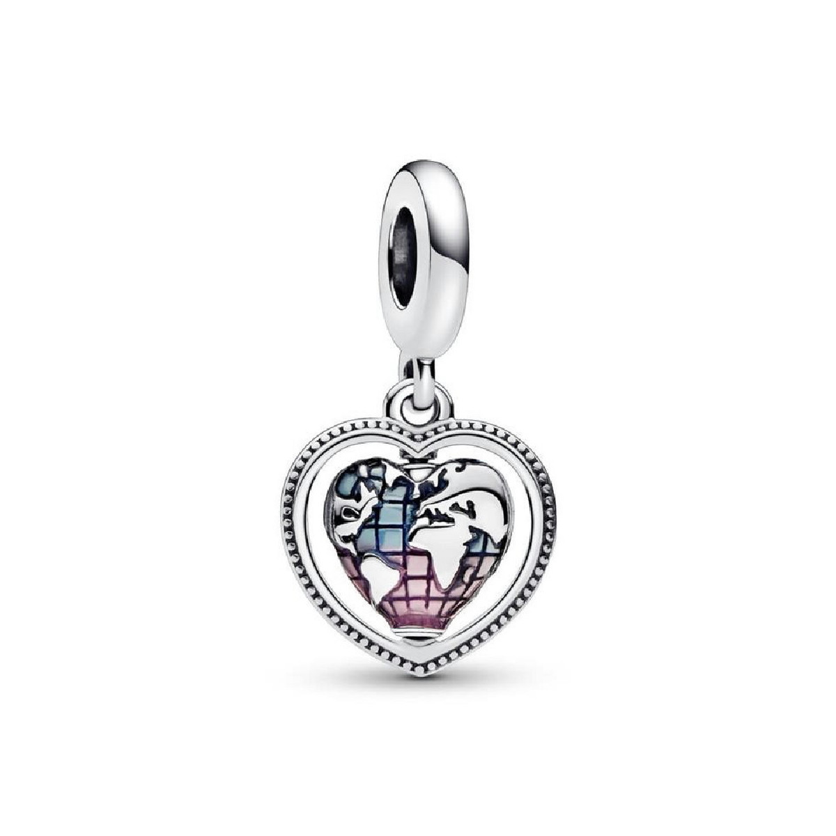 PANDORA SPINNIN HEART WORLD STERLING  - 792240C01